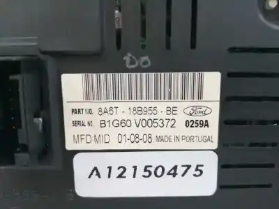 Pezzo di ricambio per auto di seconda mano display multifunzione per ford fiesta vi (cb1, ccn) 1.4 riferimenti oem iam 8a6t18b955be  