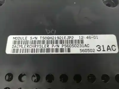 Автозапчастина б/у електронний модуль для jeep gr.cherokee (wj/wg) 2.7 crd limited посилання на oem iam 56050231ac  p56050231ac