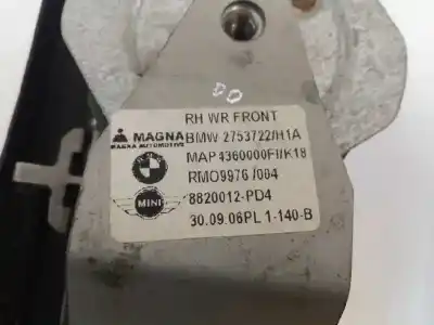 Peça sobressalente para automóvel em segunda mão elevador de vidros dianteiro direito por mini mini (r56) cooper referências oem iam 2753722  0130822375