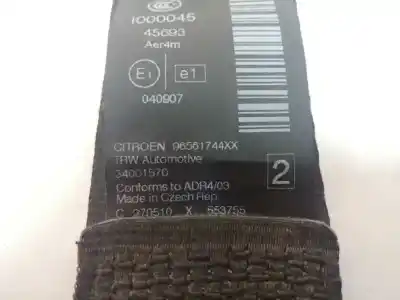 Автозапчастина б/у задній правий ремін безпеки для citroen c5 station wagon 2.0 hdi fap посилання на oem iam 96561744xx  