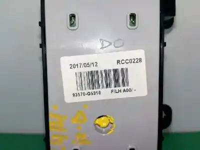 Second-hand car spare part left front power window switch for kia niro drive oem iam references 93570g5310  