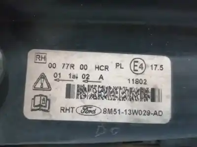 Peça sobressalente para automóvel em segunda mão farol / farolim direito por ford focus lim. (cb4) trend referências oem iam 8m5113w029ad  