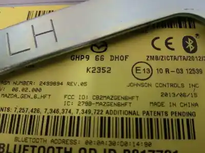 Second-hand car spare part electronic module for mazda 6 lim. (gh) (.2012->) style oem iam references ghp966dh0f  