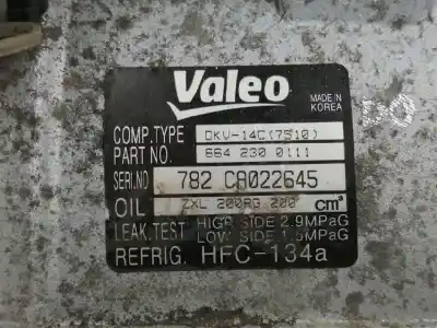 Автозапчасти б/у компрессор кондиционера воздуха за ssangyong actyon 2.0 td cat ссылки oem iam 6642300111 7510 dkv14c