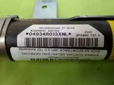 Автозапчасти б/у передняя правая подушка безопасности за audi a3 sportback (8pa) 2.0 tdi 16v ссылки oem iam 8p4880742a  
