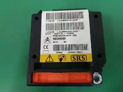 Peça sobressalente para automóvel em segunda mão centralina de airbag por citroen c6 (td_) 2.7 hdi referências oem iam 9663440480