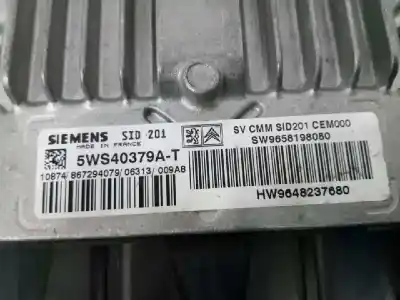 Second-hand car spare part ecu engine control for citroen c6 (td_) 2.7 hdi oem iam references 9648237680  5ws40379at