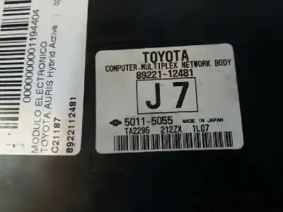 Second-hand car spare part electronic module for toyota auris hybrid active oem iam references 8922112481  