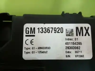 Second-hand car spare part fuse box unit for opel corsa d cmon oem iam references 13367920  