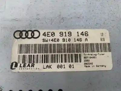 Peça sobressalente para automóvel em segunda mão módulo eletrônico por audi a8 (4e2) 4.0 v8 32v tdi biturbo cat (ase) referências oem iam 4e0919146  4e0910146a