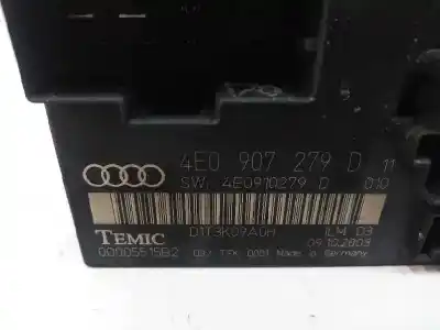 Second-hand car spare part electronic module for audi a8 (4e2) 4.0 v8 32v tdi biturbo cat (ase) oem iam references 4e0907279d  4e0910279d