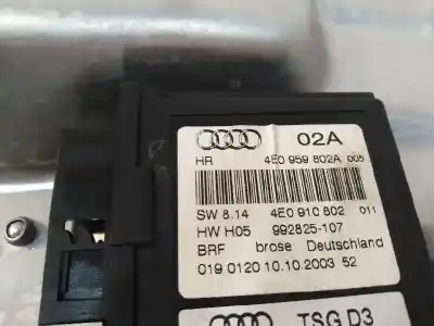 Автозапчастина б/у регулятор скла заднього правого для audi a8 (4e2) 4.0 v8 32v tdi biturbo cat (ase) посилання на oem iam 4e0959802a  102237xxx