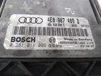 Автозапчастина б/у ебу контролер двигуна для audi a8 (4e2) 4.0 v8 32v tdi biturbo cat (ase) посилання на oem iam 4e0907409b  0281011099