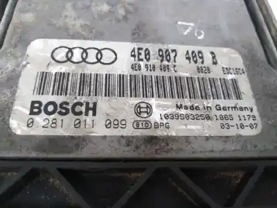 Second-hand car spare part ecu engine control for audi a8 (4e2) 4.0 v8 32v tdi biturbo cat (ase) oem iam references 4e0907409b  0281011099