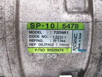 Second-hand car spare part air conditioning compressor for chevrolet aveo 1.2 cat oem iam references 95925478 95925477 720981