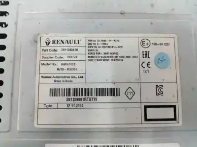 Pezzo di ricambio per auto di seconda mano impianto audio / radio cd per renault clio iv 1.5 dci diesel fap riferimenti oem iam 281159981r  269779