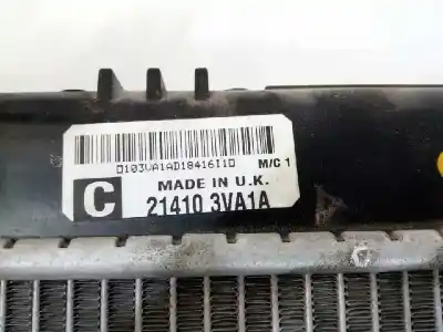 Second-hand car spare part water radiator for nissan note (e12) 1.2 oem iam references 214103va1a  