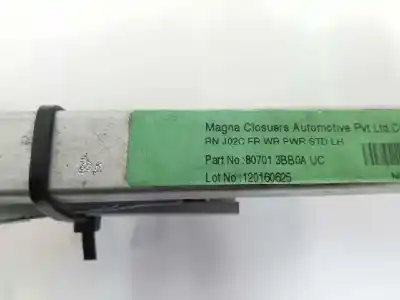 Second-hand car spare part driver left window regulator for nissan note (e12) 1.2 oem iam references 827311hb1a  