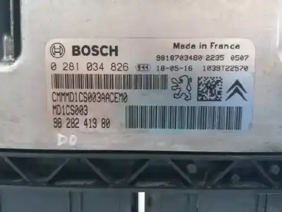 Second-hand car spare part ecu engine control for citroen c4 cactus 1.5 bluehdi 100 oem iam references   0281034826
