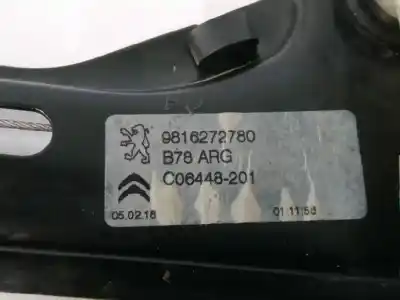Second-hand car spare part rear left window regulator for citroen c4 picasso 1.2 12v e-thp / puretech oem iam references 9816272780  