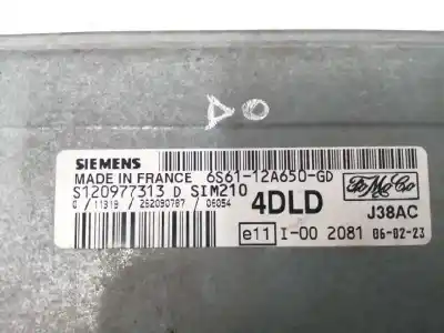 Peça sobressalente para automóvel em segunda mão centralina de motor uce por ford fiesta (cbk) 1.4 16v cat referências oem iam 6s6112a650gd j38ac s120977313d