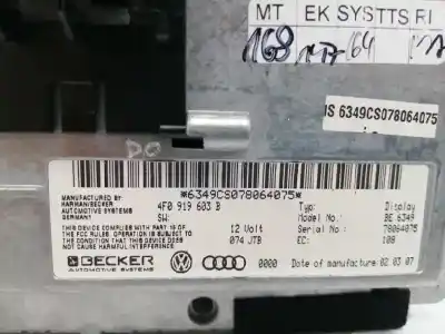 Автозапчасти б/у многофункциональный дисплей за audi a6 avant (4f5) 3.2 fsi ссылки oem iam 4f0919603b  