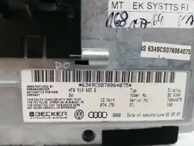 Second-hand car spare part multifunction display for audi a6 avant (4f5) 3.2 fsi oem iam references 4f0919603b  