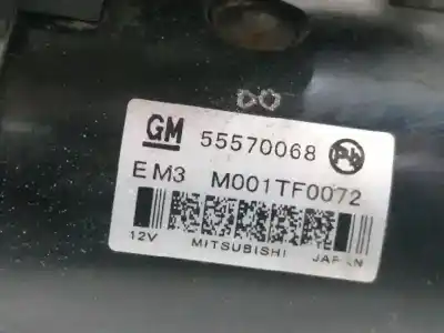 Peça sobressalente para automóvel em segunda mão motor de arranque por opel astra j (p10) 1.6 cdti (68) referências oem iam 55570068  m001tf0072