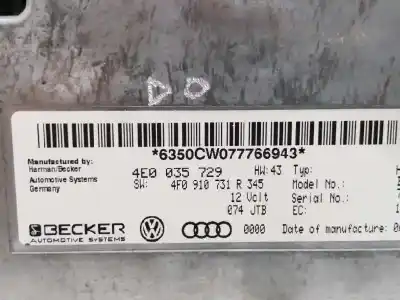 Автозапчасти б/у электронный модуль за audi a6 avant (4f5) 3.2 fsi ссылки oem iam 8p0907357f  