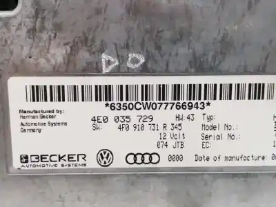 Second-hand car spare part electronic module for audi a6 avant (4f5) 3.2 fsi oem iam references 8p0907357f  