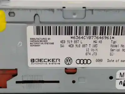 Second-hand car spare part gps navigation system for audi a6 avant (4f5) 3.2 fsi oem iam references 4e0919887l  
