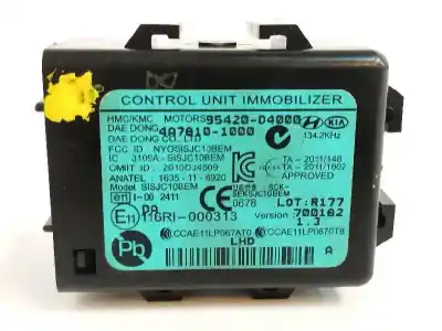 Peça sobressalente para automóvel em segunda mão módulo eletrônico por kia stonic (yb) 1.2 cvvt referências oem iam 95420d4000  4a78101000