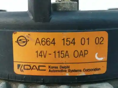 Автозапчастина б/у генератор для ssangyong kyron 2.0 посилання на oem iam a6641540102  115a