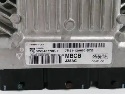 Second-hand car spare part ecu engine control for ford focus lim. (cb4) 1.8 tdci turbodiesel cat oem iam references 7m5112a650bcb  5ws40778bt