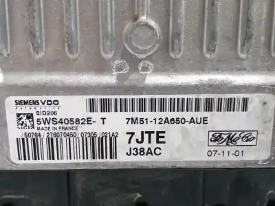 Автозапчастина б/у ебу контролер двигуна для ford c-max (cb3) 1.8 tdci turbodiesel cat посилання на oem iam 7m5112a650aue  5ws40582et