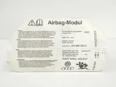 Автозапчасти б/у подушка безопасности передняя правая за audi a8 (4e2) 3.0 v6 24v tdi ссылки oem iam 4e0880203c