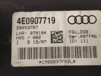 Pezzo di ricambio per auto di seconda mano modulo elettronico per audi a8 (4e2) 3.0 v6 24v tdi riferimenti oem iam 4e0907719  