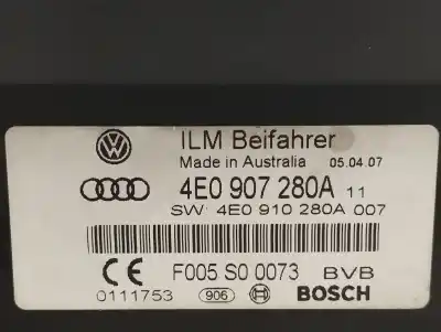 Автозапчасти б/у электронный модуль за audi a8 (4e2) 3.0 v6 24v tdi ссылки oem iam 4e0907280a f005s00073 