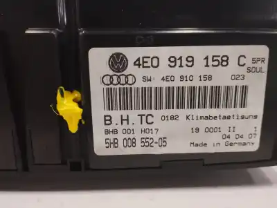 Pezzo di ricambio per auto di seconda mano controllo climatico per audi a8 (4e2) 3.0 v6 24v tdi riferimenti oem iam 4e0919158c 5hb00855205 