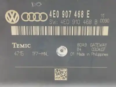 Автозапчасти б/у электронный модуль за audi a8 (4e2) 3.0 v6 24v tdi ссылки oem iam 4e0907468e  