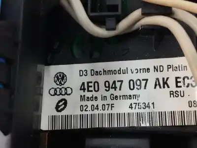 Peça sobressalente para automóvel em segunda mão luz interior por audi a8 (4e2) 3.0 v6 24v tdi referências oem iam 4e0947097ak  4e0907135a