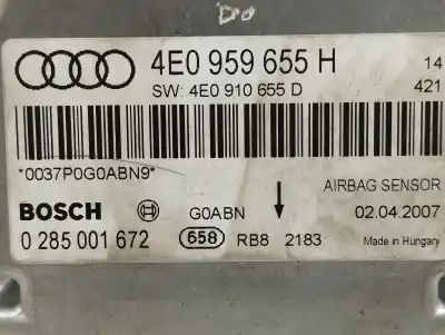 Автозапчасти б/у блок управления подушками безопасности за audi a8 (4e2) 3.0 v6 24v tdi ссылки oem iam 4e0959655h  0285001672