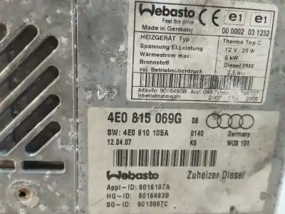 Peça sobressalente para automóvel em segunda mão motor de sofagem por audi a8 (4e2) 3.0 v6 24v tdi referências oem iam 4e0815069g  
