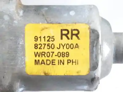 Second-hand car spare part rear right window regulator for renault koleos 2.0 dci diesel fap oem iam references 82750jy00a  