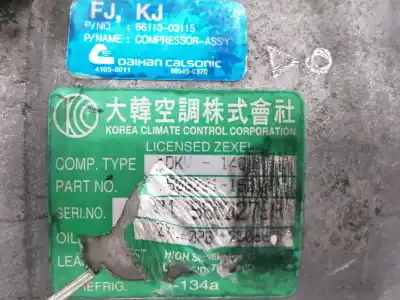 Pièce détachée automobile d'occasion compresseur de climatisation pour ssangyong musso 2.9 turbodiesel cat références oem iam 5062211521  