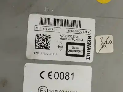 Second-hand car spare part audio system / radio cd for renault megane iii berlina 5 p 1.6 dci diesel fap oem iam references 281157081r a2c32352700 