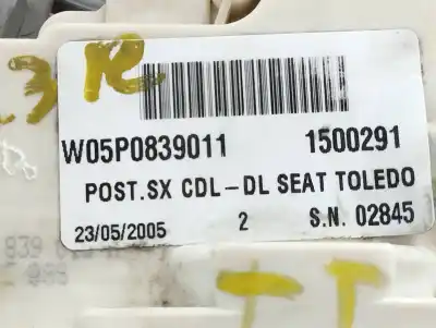 Peça sobressalente para automóvel em segunda mão fechadura da porta traseira esquerda por seat toledo (5p2) hot referências oem iam 5p0839011  