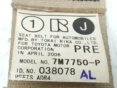 Second-hand car spare part front right seat belt for lexus is200 (ds2/is2) 2.2 d-cat oem iam references 7m7750p  j082501