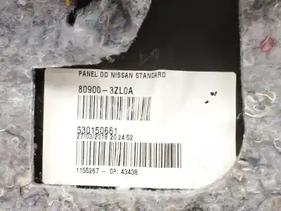 Second-hand car spare part right front door trim for nissan pulsar fastback (c13) 1.2 dig-t oem iam references 809003zl0a  