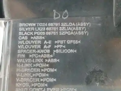 Автозапчастина б/у аераційна решіта для nissan pulsar fastback (c13) 1.2 dig-t посилання на oem iam 687613zl0a  